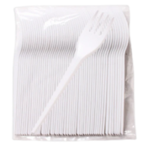 7'' Plastic Fork (White)