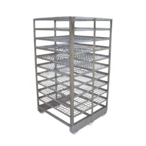 Trolleys for freezing or heat treatment