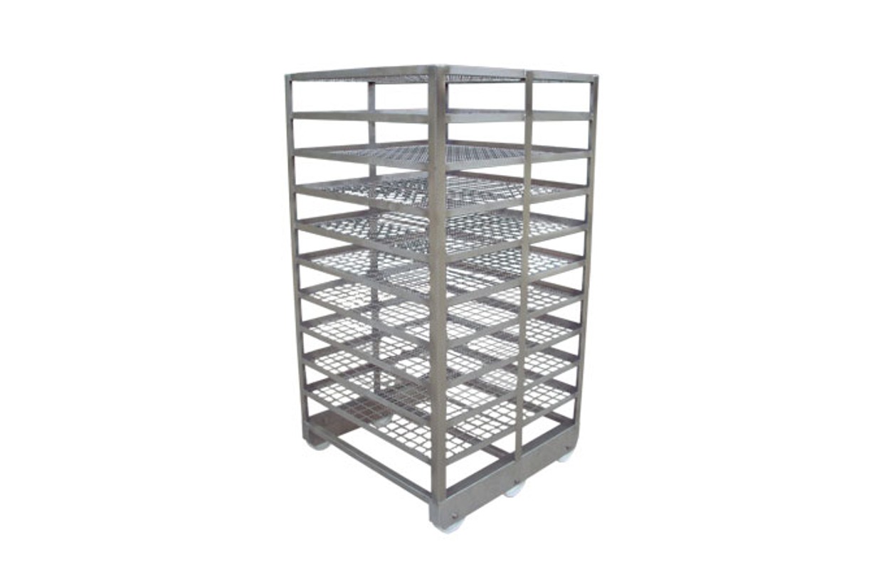 Trolleys for freezing or heat treatment